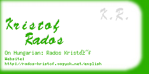 kristof rados business card